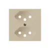 Plaque frontale kallysto 2×T13 60×60mm beige avec sécurité enfants 
