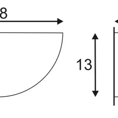 Lampada a muro SLV GL 101, E14 40W gesso tonda IP20 bianco 