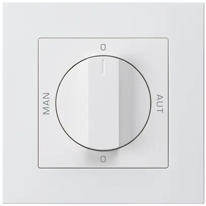 Interruttore rotativo INC 0-Man-0-Aut. bianco kallysto.pro 2/1L con manopola 