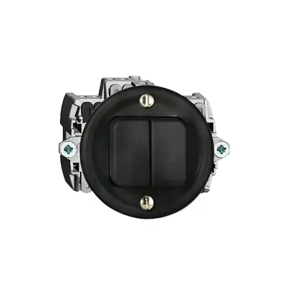 Interruttore pulsante 1/3+3/1L nero FH 