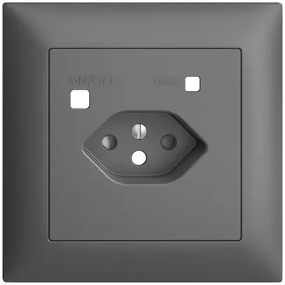 Kit frontale EDIZIOdue per presa FI FMI, T13, shutter, grigio scuro 