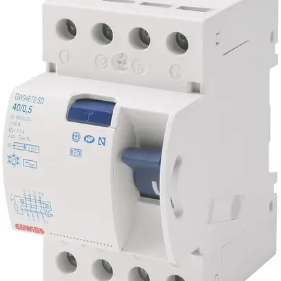 Interrupteur différentiel GEWISS, 4-pôles 40A 30mA type A 
