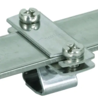 Support pour conducteur plat DEHN/elvatec DEHNhold 30×3.5/6…10mm, V2A 