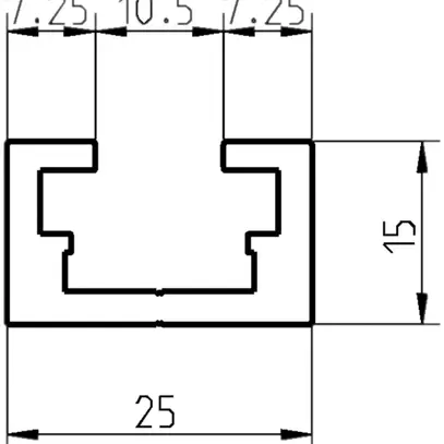Barre de fixation Almatec 25×15mm L=3m 
