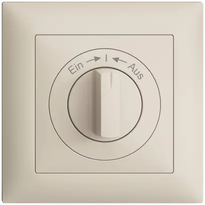 Kit frontale EDIZIOdue Ein->I<-Aus crema 88×88mm per pulsante girevole 