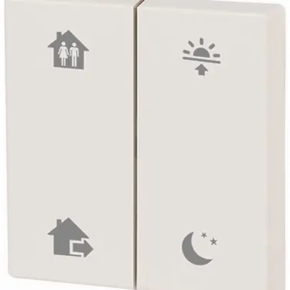 Bilico xComfort CWIZ-02/81, 2 volte, simboli delle scene, 55×55mm, bianco lucido 