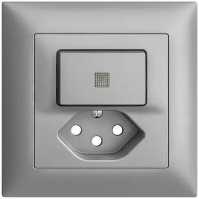 Kit frontal ENC EDIZIOdue silver 88×88mm T13, lentille, 