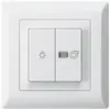 Interrupteur lumineux ENC kallysto.line blanc 1/1L symbole lumineux+ventilation 