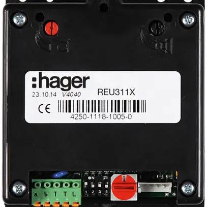 Modulo audio Hager 2-fili per montaggio in cassette delle lettere per citofono 