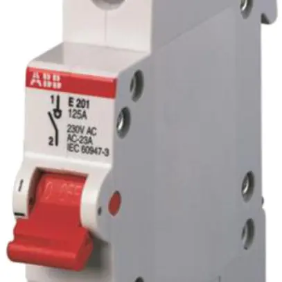 Interruttore AMD ABB E201, 45A 1L 1Ch, leva rosso, 1UM, "0-I" 