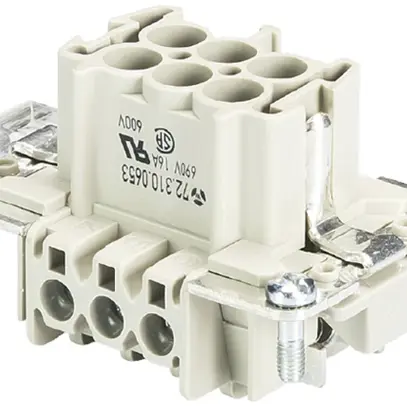 Inserto spina Wieland Electric revos BAS STS 6 2,5 69 4 16A 690V 0.5…2.5mm² 