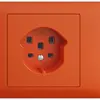 Prise INC EDIZIOdue T25 16A orange 53mm avec bornes enf. 