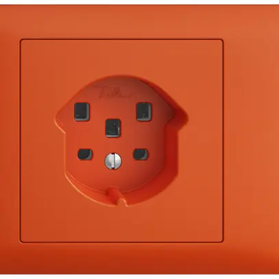 Prise INC EDIZIOdue T25 16A orange 53mm avec bornes enf. 