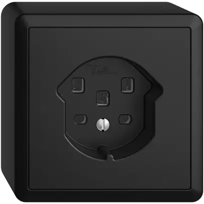 Presa AP EDIZIOdue T25 16A nero con morsetti innest. 