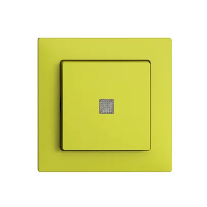 Pulsante luminoso INC EDIZIOdue A-R/1P lemon, c.lente.LED.60×60mm 