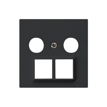 Placca frontale HMS kallysto per R/TV nero 