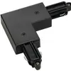 Raccord angulaire SLV pour rail conducteur AP 1-phase, terre intérieur noir 