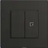 Interrupteur 1K/2T scène Edue Wiser noir 