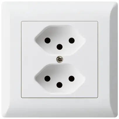 Presa 2×tipo 13 INC bianco 