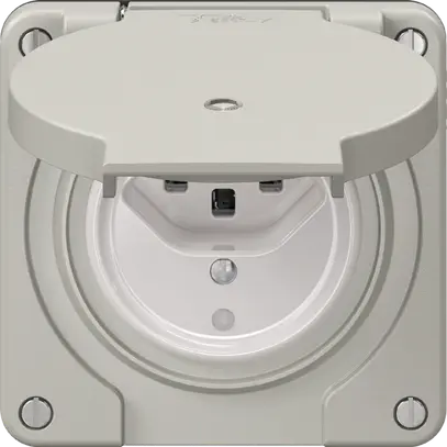 Prise NEVO N.CO, 1×T23, IP21, a.LED, gris clair 