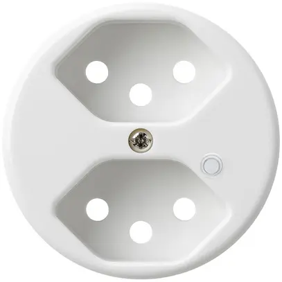 Disque frontal pour prise Hager basico 2×type 13 illuminé H blanc 