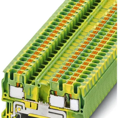 Durchgangsreihenklemme Push-In TWIN 0.2…6mm² grün/gelb 