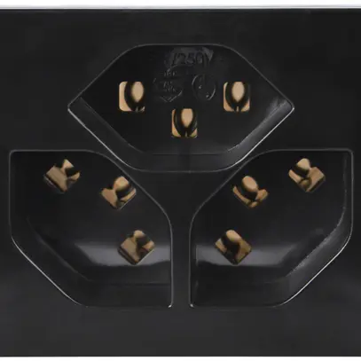 Prise INC Steffen FLF 6/5, 3×T23 16A, sans halogène, noir 