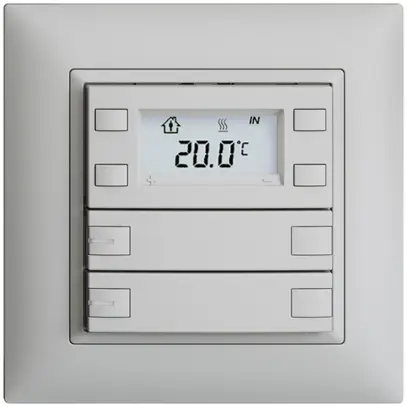 Pulsante RTH INC KNX 2×EDIZIOdue FMI grigio chiaro, con LED RGB 