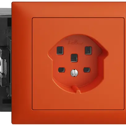 Prise INC EDIZIOdue T25 16A orange 53mm avec bornes enf. 