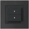 Poussoir pour stores ENC kallysto.pro noir avec 2 touches bornes enfichables 
