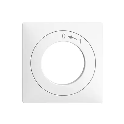 Kit frontal EDIZIOdue 0<-1 blanc 60×60mm pour contact pivotant 