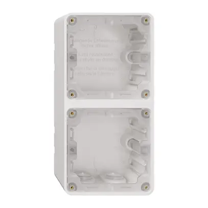 Parte inferiore dell'alloggiamento NAP NEVO, 2×1, c.guarn., H=54mm, 187×87mm, bi 