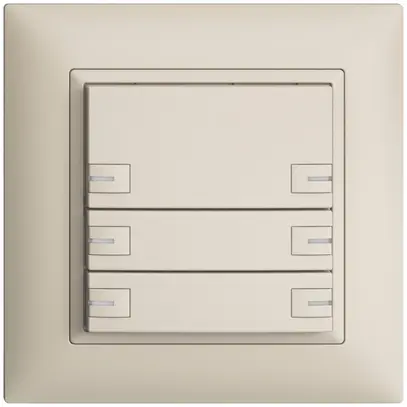 Poussoir ENC KNX 6× EDIZIOdue crema RGB avec LED 