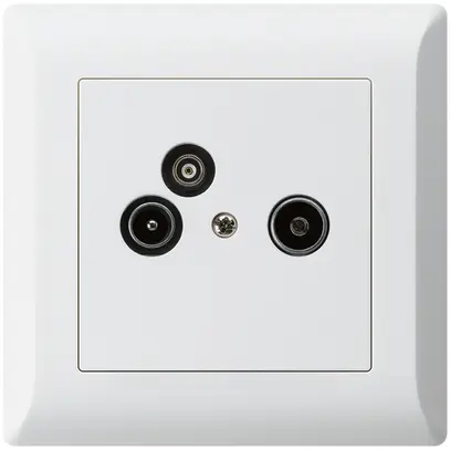 Prise pour antenne ENC R/TV/données kallysto.line 2GHz 14db blanc 