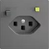 Prise ENC EDIZIOdue T23 FI 30mA F, gris foncé 