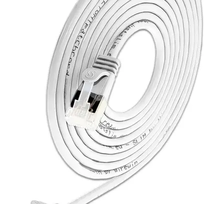 SLIM Cavo patch: U/FTP, 1.5m, bianco C6A, LSOH, jack non infrangibile, 3,8 mm 