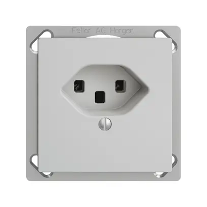 Prise INC EDIZIOdue T23 16A gris clair, bornes à vis 