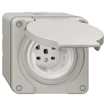 Prise NAP NEVO, 1×T25, IP21, gris clair 