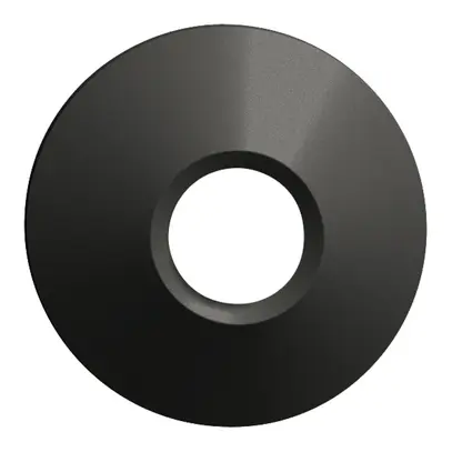 Capot frontal rond EDIZIOdue noir pour détecteur de mouv.PIRI 360° 