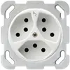 Insert pour prise ENC basico 3×type 13S avec plaque de fixation blanc 