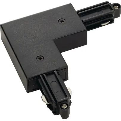 Raccordo angolare SLV per binario conduttore AP 1-fase, terra esterno nero 