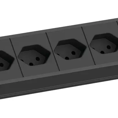 Presa multipla BACHMANN 6×T13 2m nero 