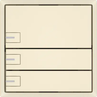 Poussoir universel EDIZIO.liv UNI SNAPFIX® 5…48V a.LED bleu 3× comm.1T cr 