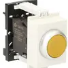 Pulsante luminoso AMD K&N, 24VAC/DC, 1Ch/1R 6A, 2UM, calotta giallo 