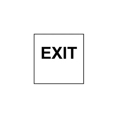 Feuille pos.symbol 'EXIT' EDIZIOdue noir 42×42 pour lampe LED 