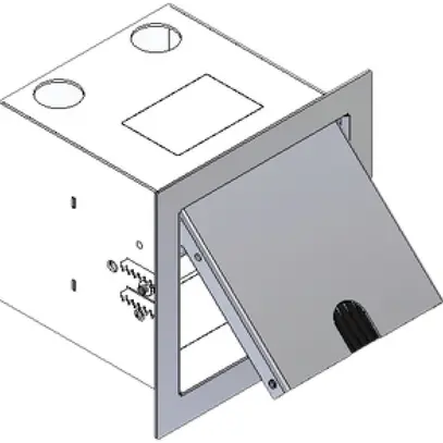 Boîte de raccordement murale chromé 120×120mm Woertz 