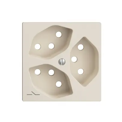 Plaque frontale 3×T13,S EDIZIOdue crema 