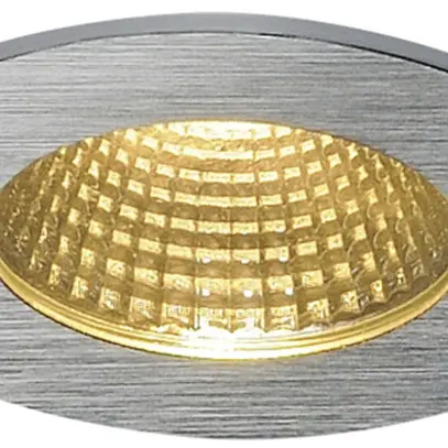 EB-LED-Downlight SLV PATTA-I, 12W 800lm 3000K rund IP65 Aluminium gebürstet 