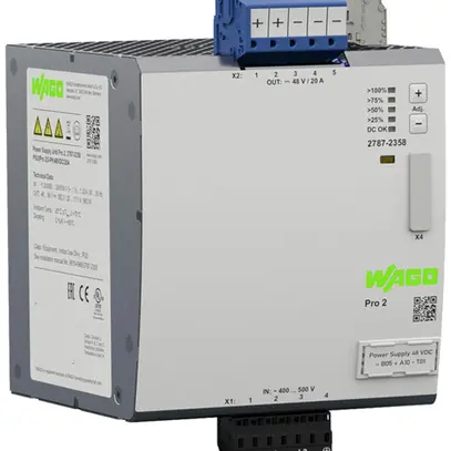 Alimentation INC WAGO Pro 2 340…550V 480…780V 48…56V 20A 960W 7UM 