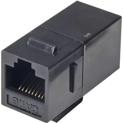 Modulo RJ45 Cecoflex AVM-0106, Keystone, cat.6/u f/f, nero 